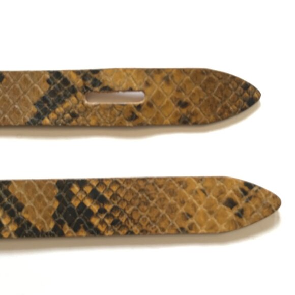 Isabel Marant Iconic Python Pecce Waist Belt Womens Medium Yellow Black Leather - Picture 9 of 14